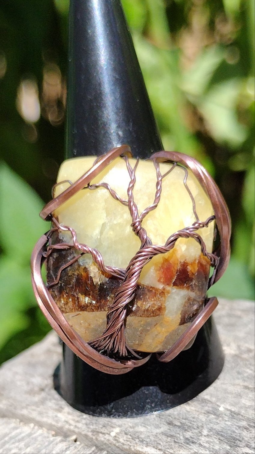 Tree Of Life Septarian Ring Sz 9.75