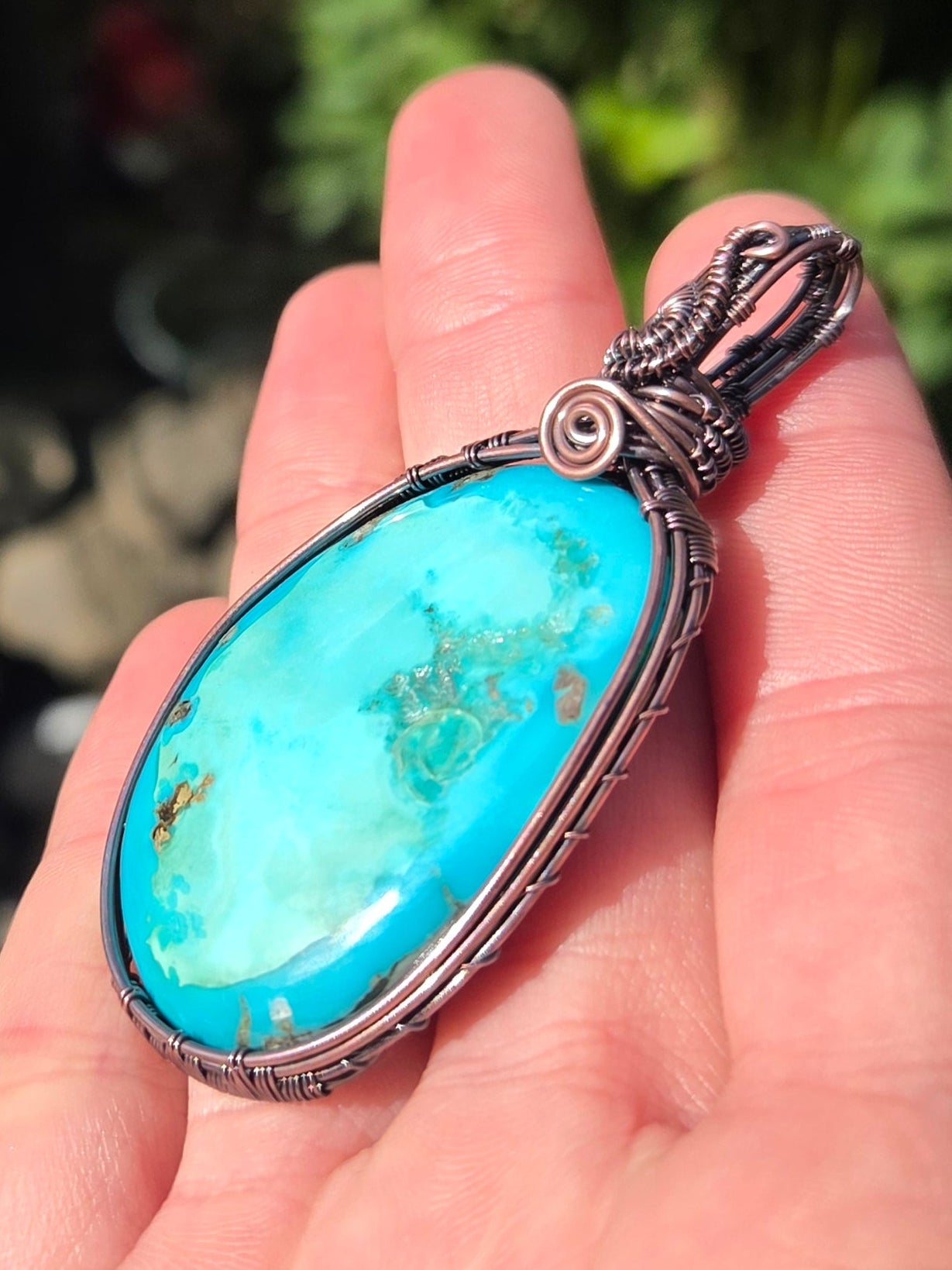 Royston Turquoise Copper Pendant