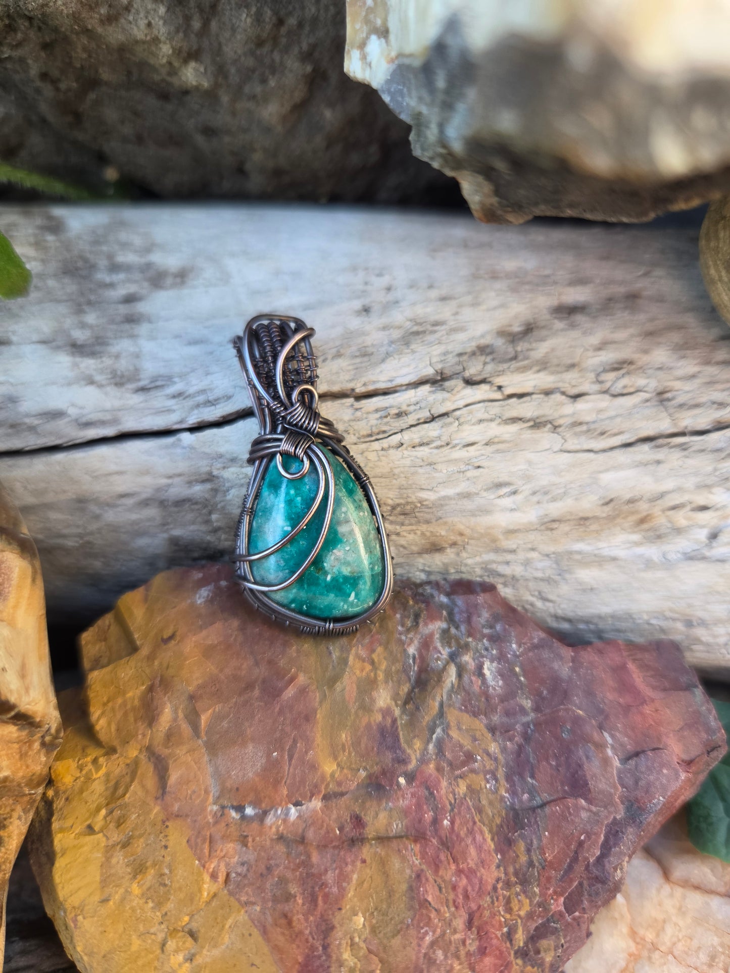 Handcrafted Chrysocolla Pendant