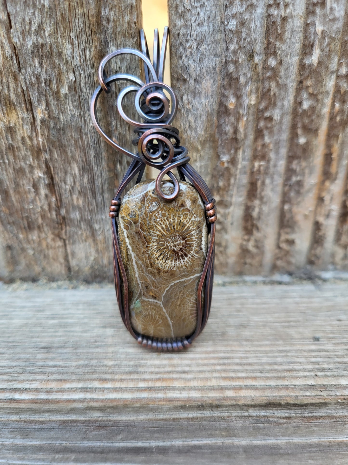 Coral Jade Pendant