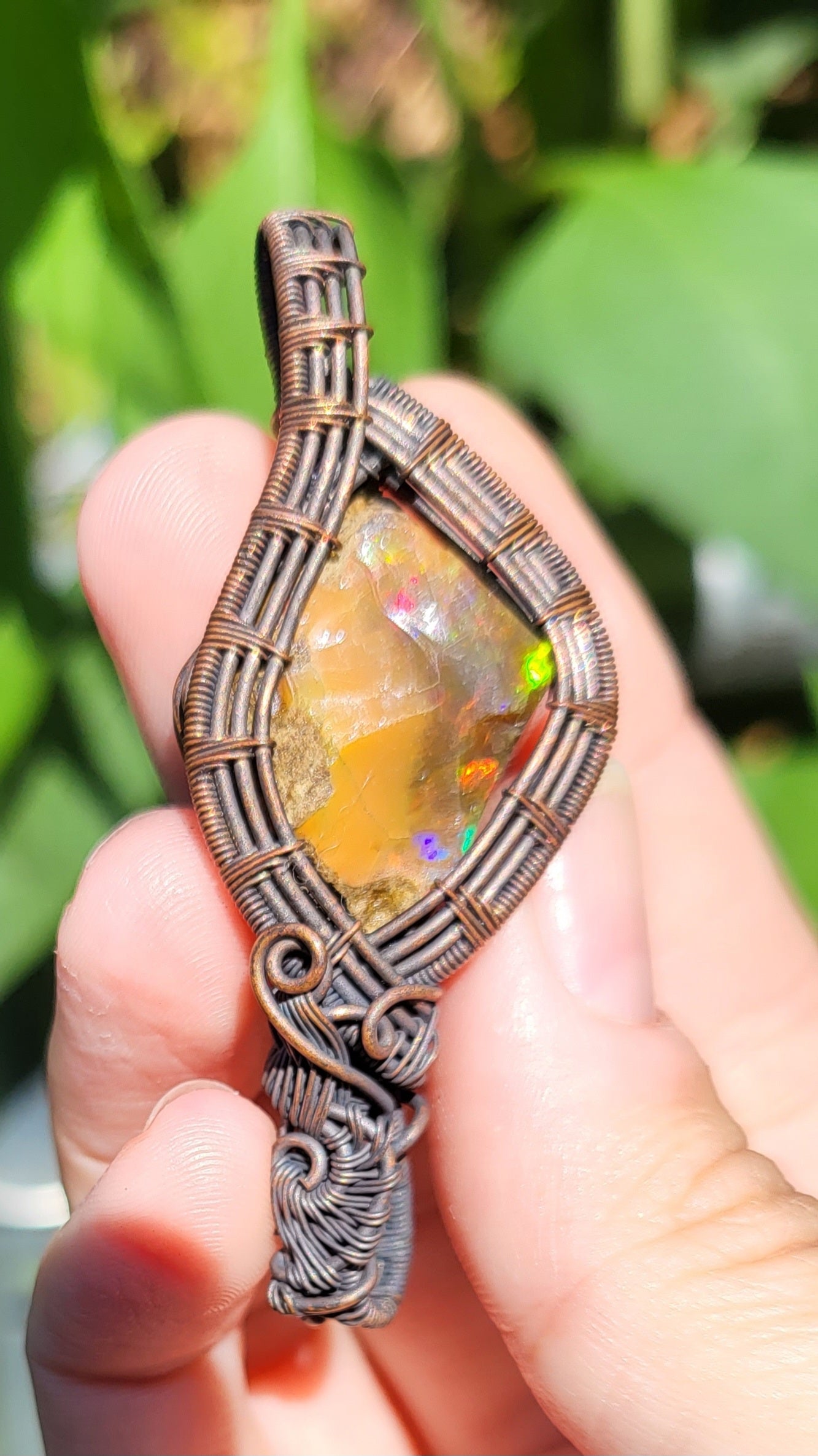 21.9 CT Rough Ethiopian Welo Opal Gemstone Pendant