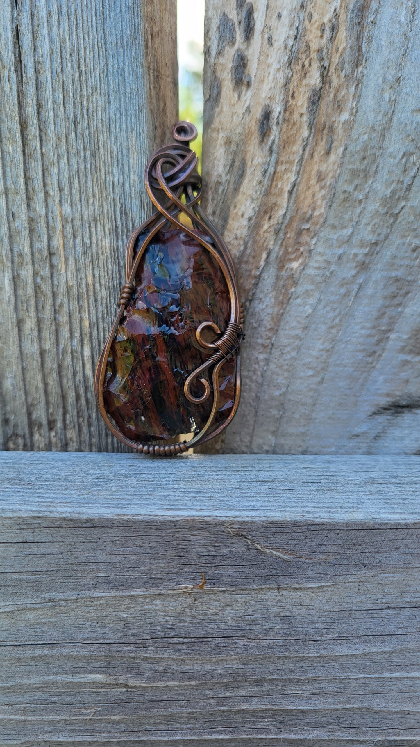 Free-Form Mahogany Obsidian Pendant