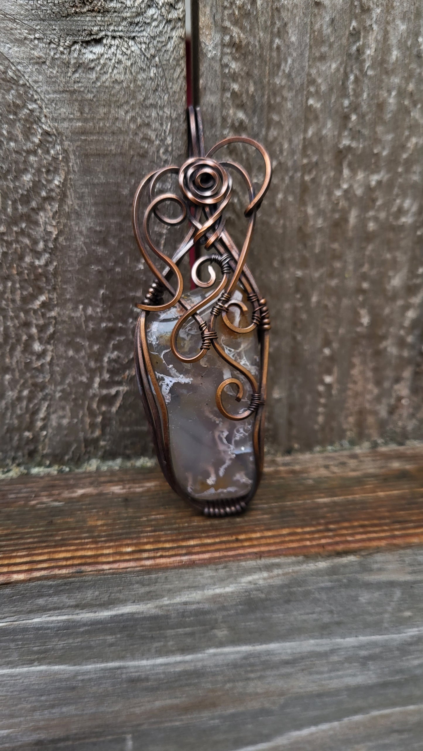 Moss Agate Cabochon Pendant
