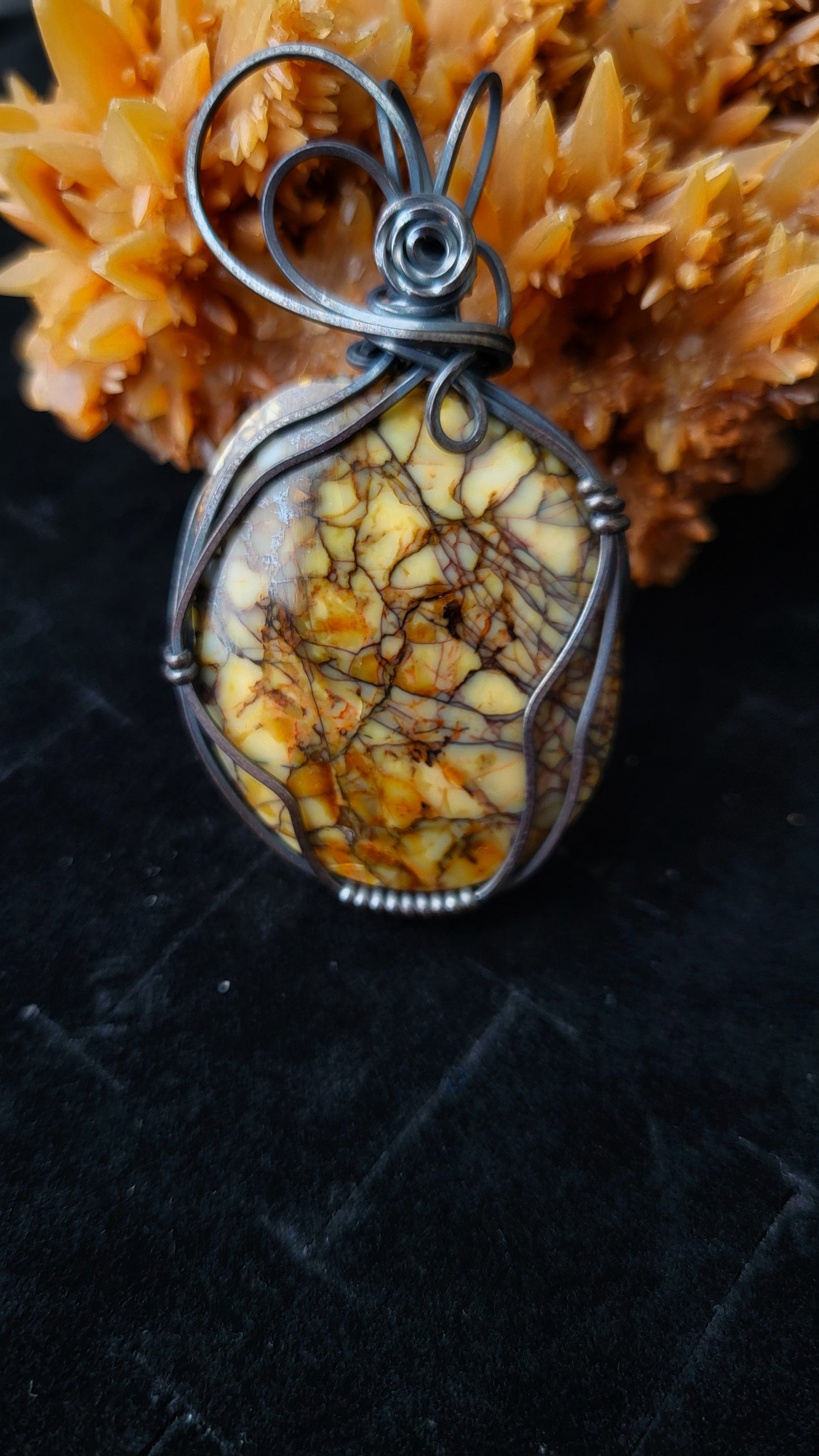 Yellow Jacket Jasper Pendant