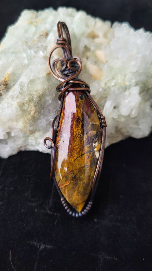 Striped Crow Jasper Pendant
