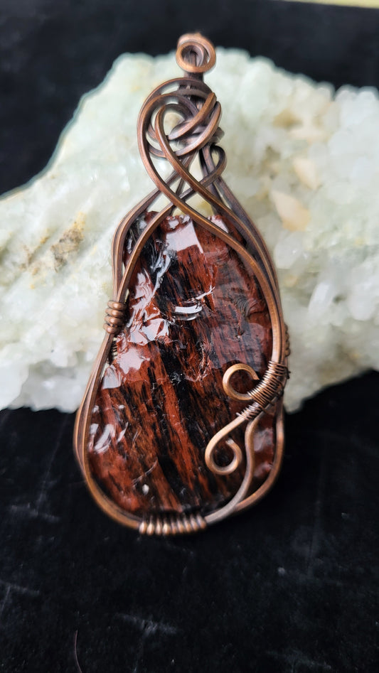 Free-Form Mahogany Obsidian Pendant