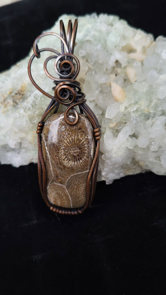 Coral Jade Pendant