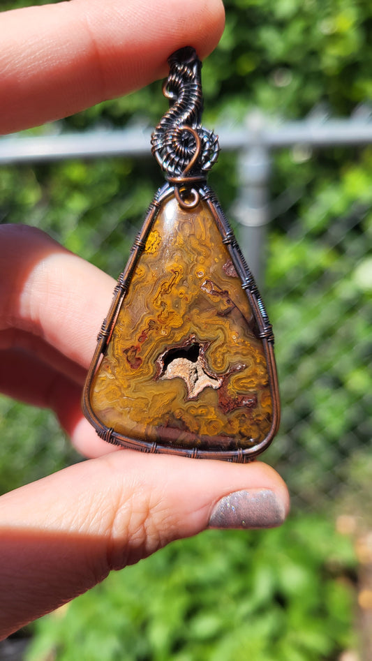 Crazy Lace Agate Pendant