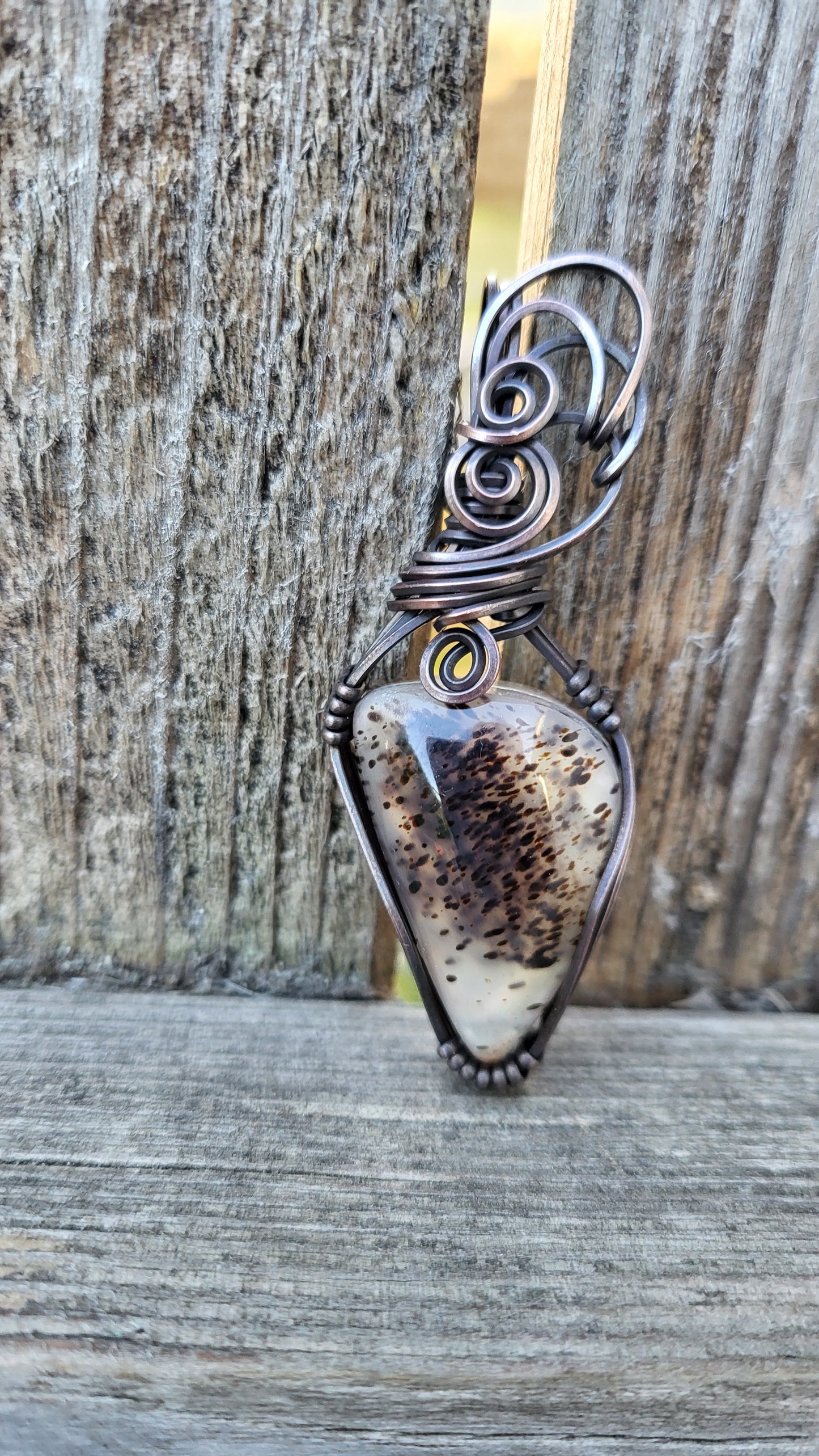 Montana Agate / Abalone Doublet Pendant
