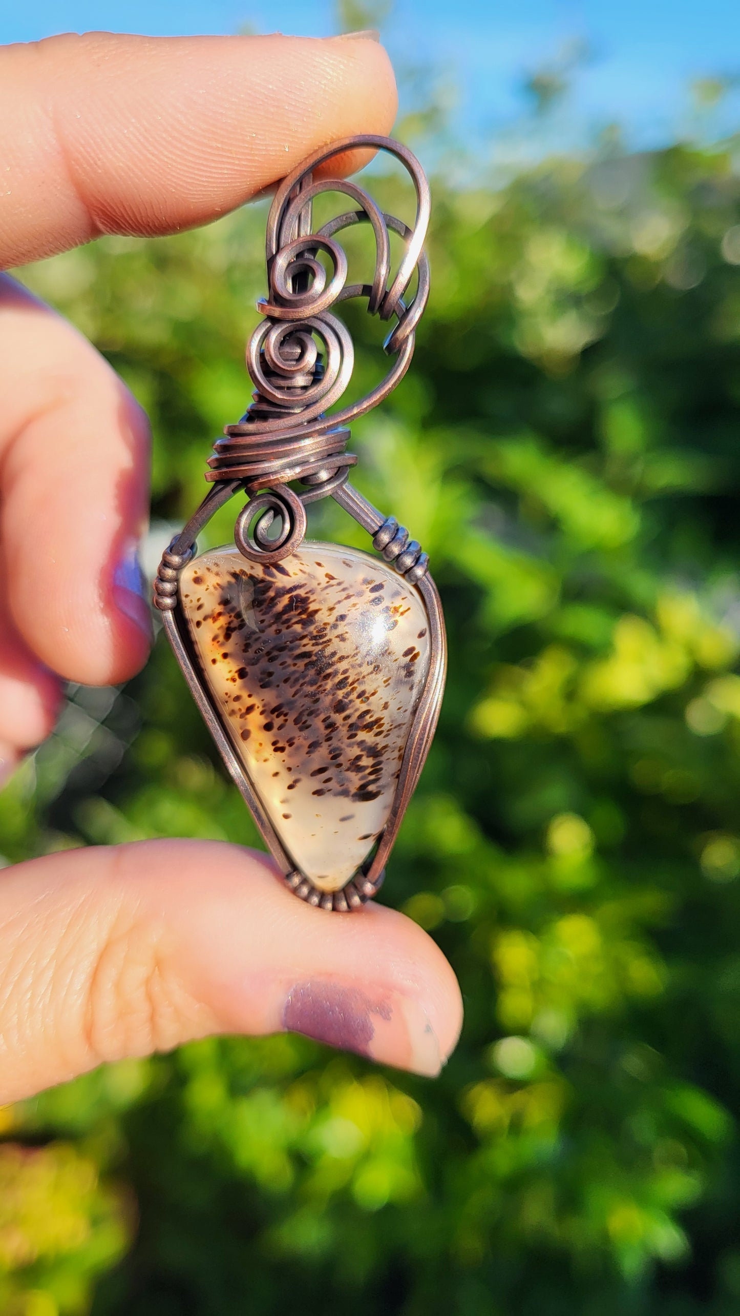Montana Agate / Abalone Doublet Pendant
