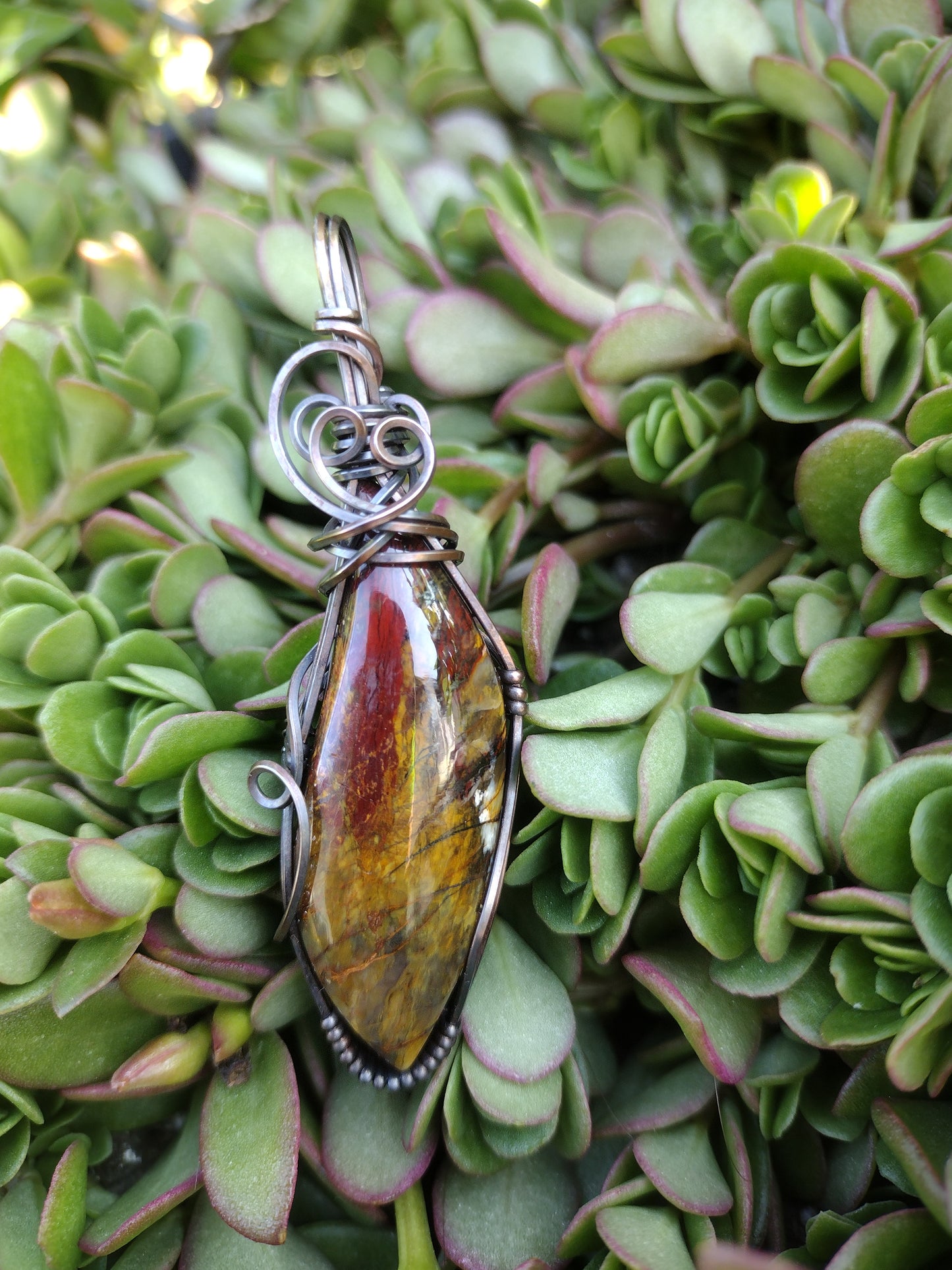 Striped Crow Jasper Pendant