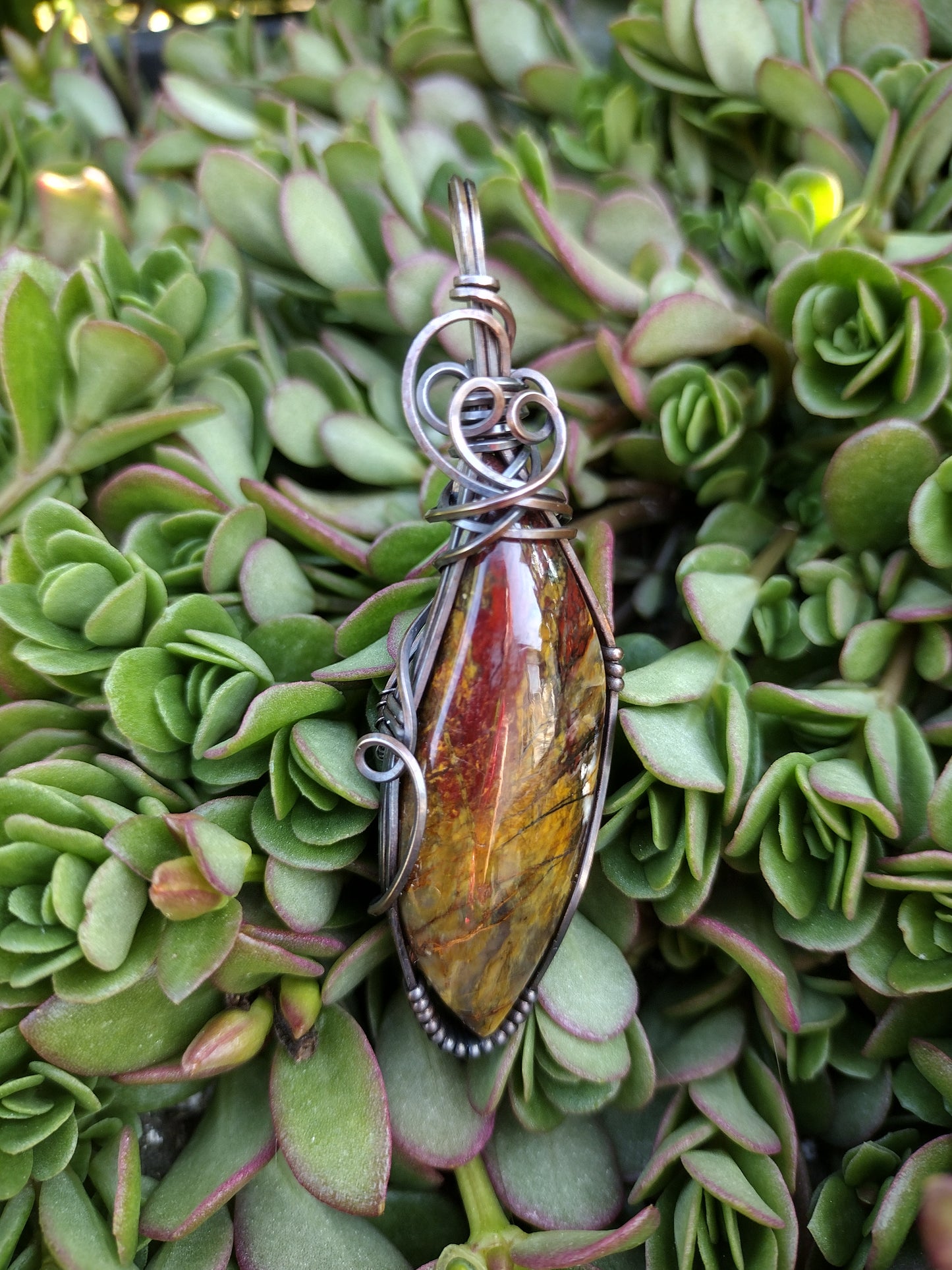 Striped Crow Jasper Pendant