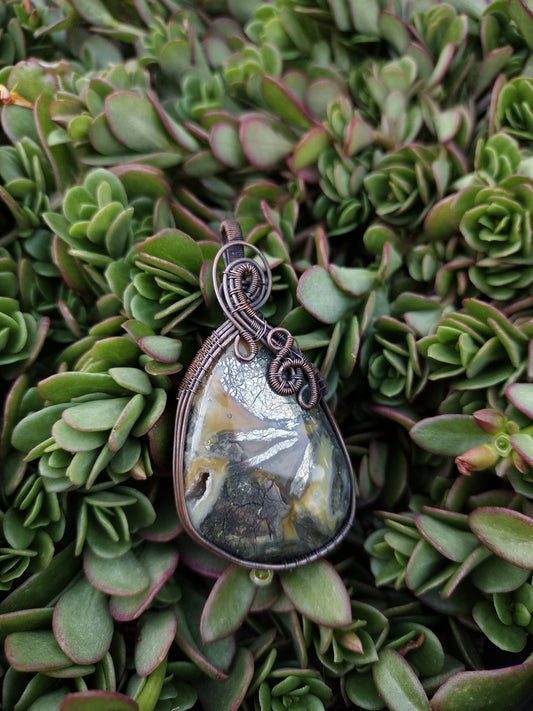 Marcasite Pendant with Druzy