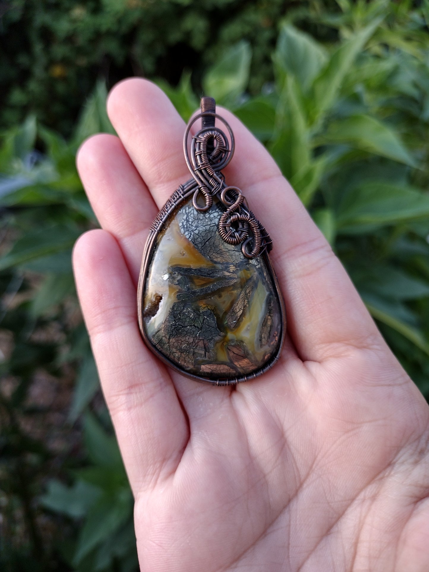 Marcasite Pendant with Druzy