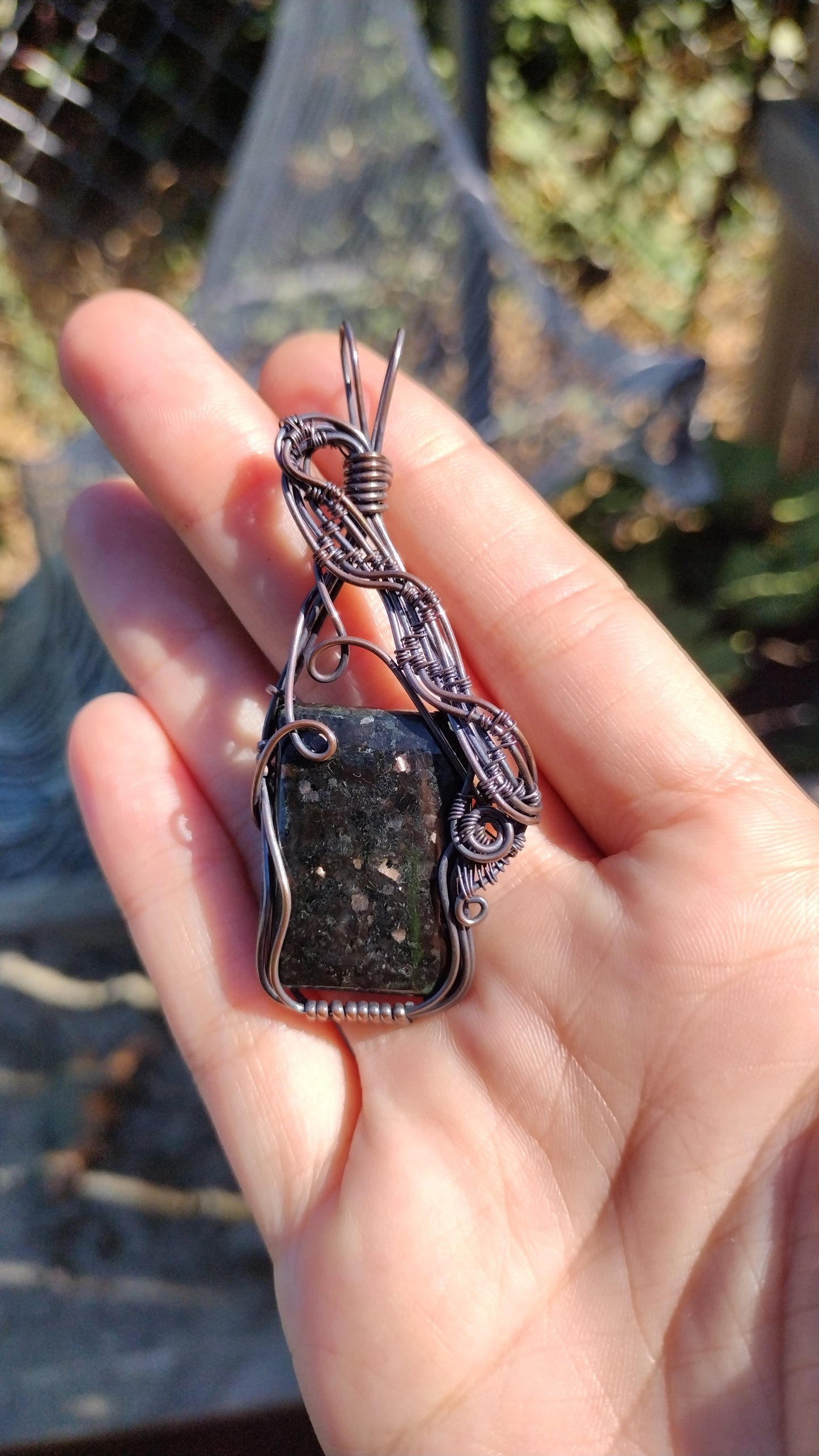 Nuummite Cabochon Pendant