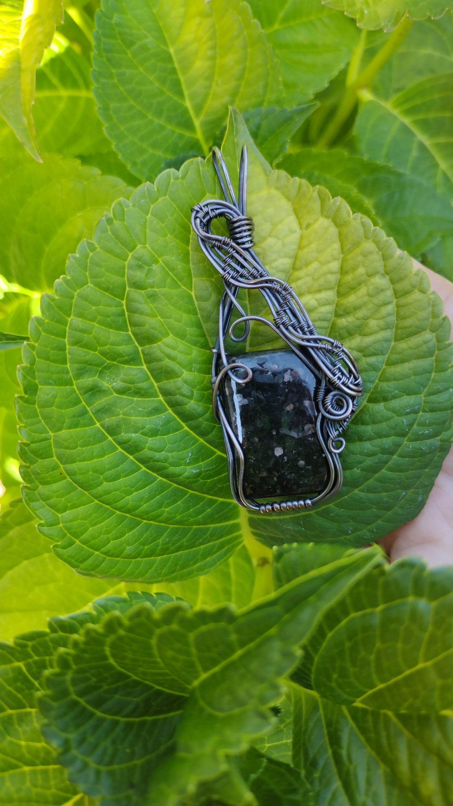 Nuummite Cabochon Pendant