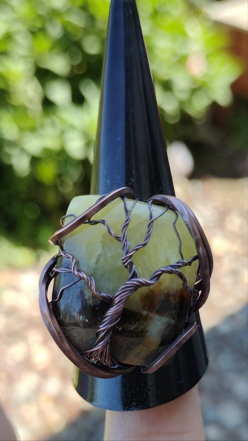 Tree Of Life Septarian Ring Sz 9.75