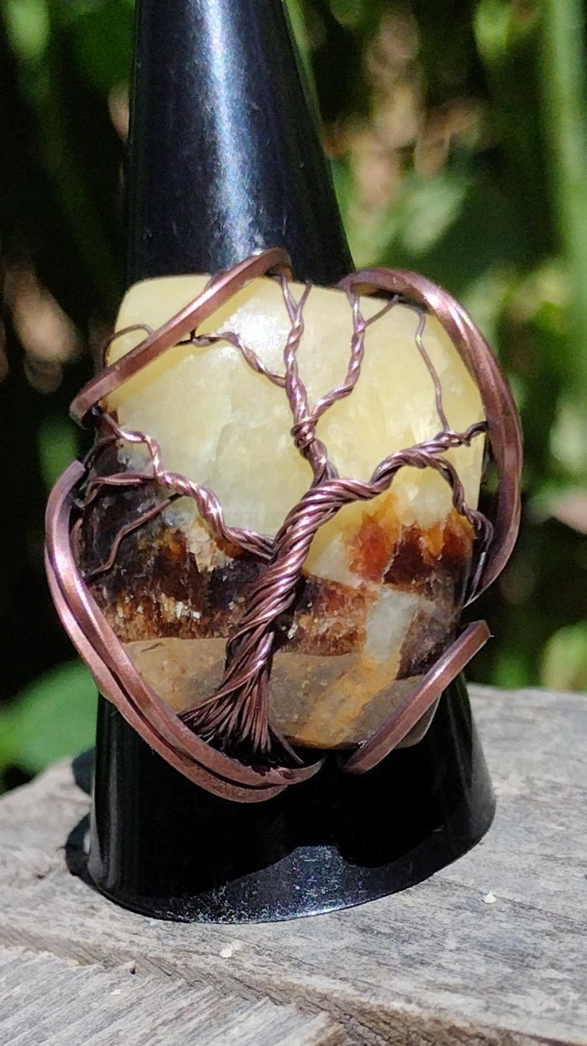 Tree Of Life Septarian Ring Sz 9.75
