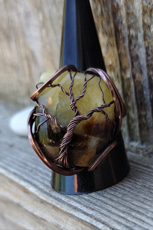 Tree Of Life Septarian Ring Sz 9.75