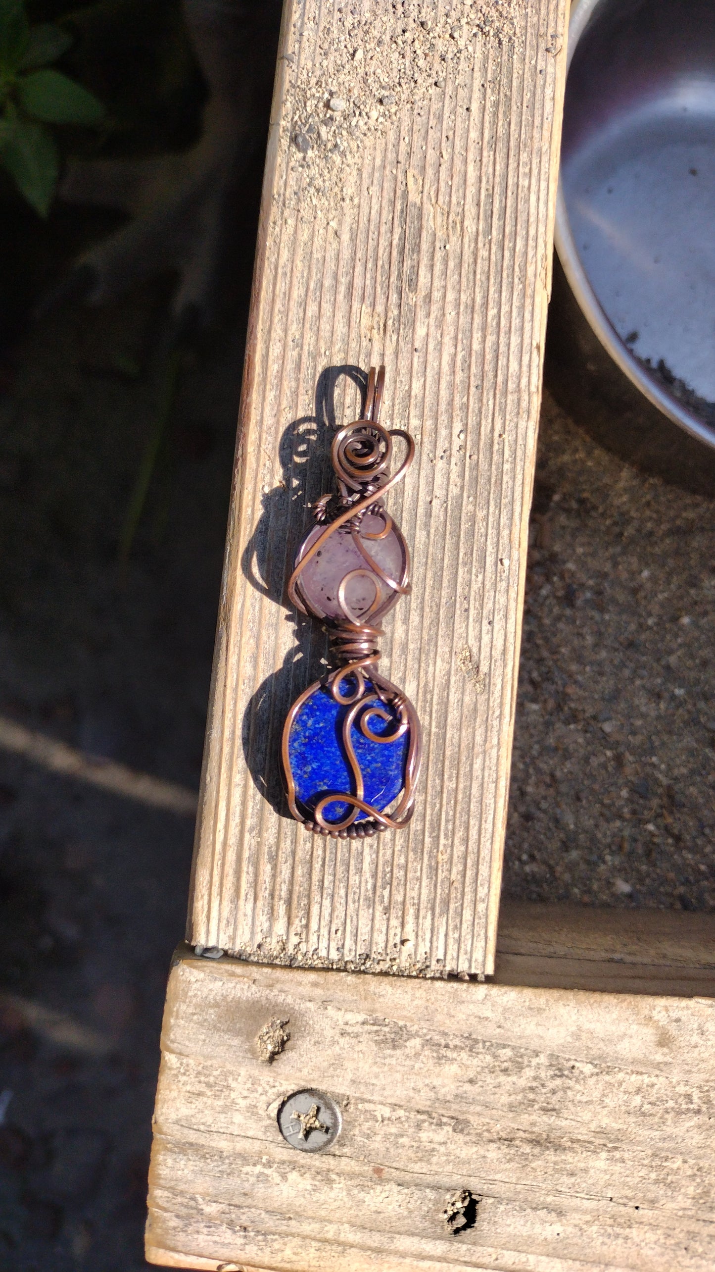 Amethyst & Lapis Lazuli Totem Pendant