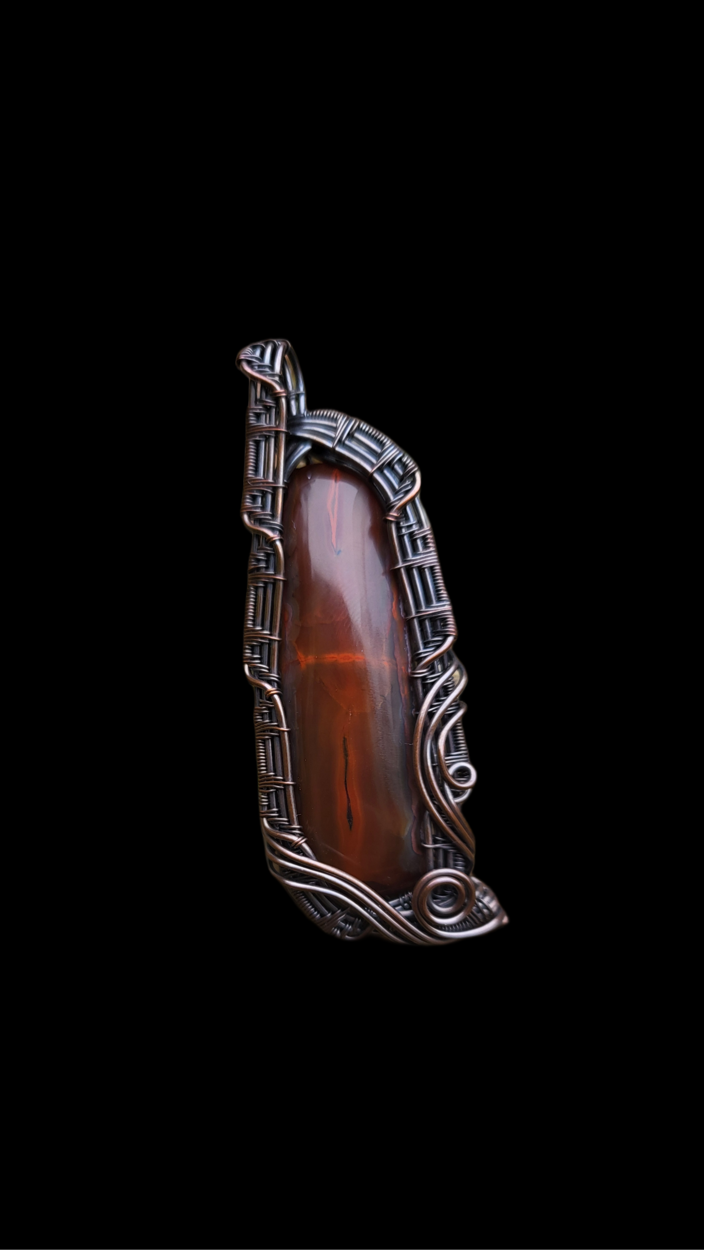 Red Agate Cabochon Pendant
