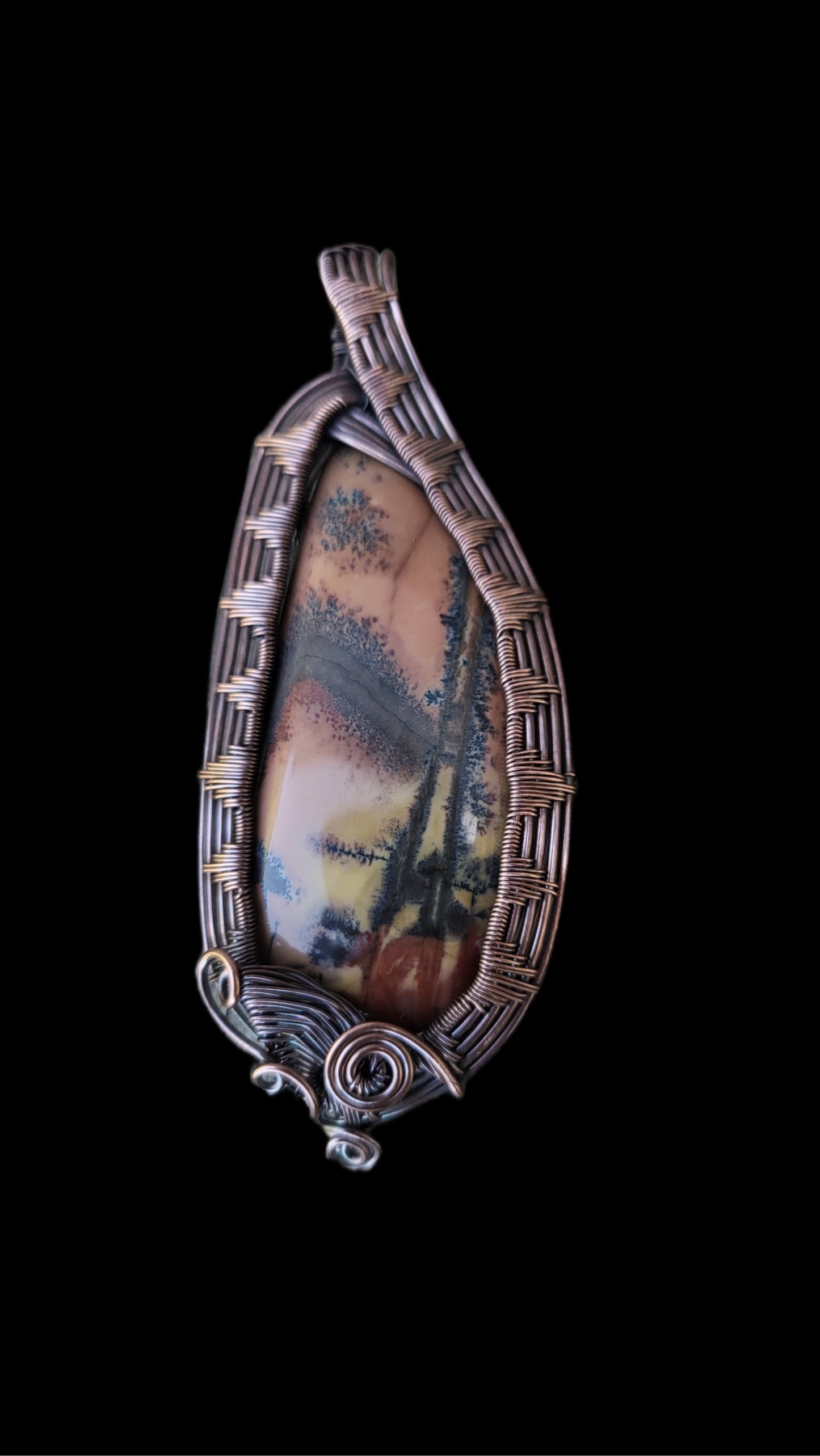 Dendritic Dolomite Jasper Pendant