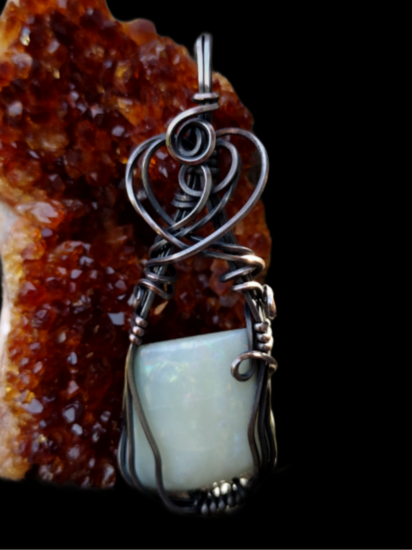 Australian Fire Opal Pendant