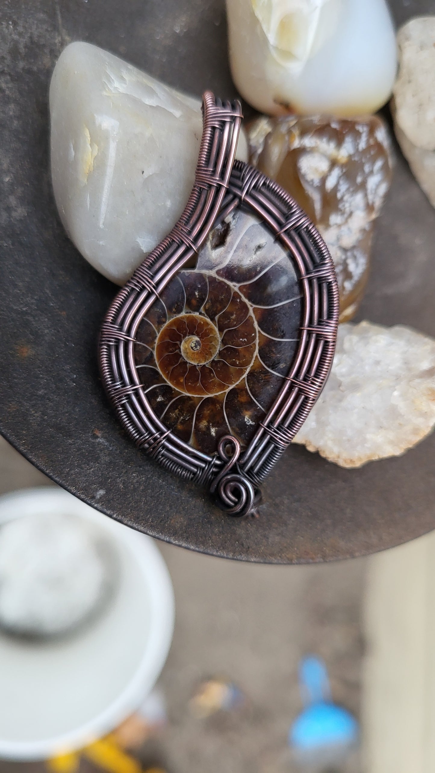 Ammonite Fossil Pendant