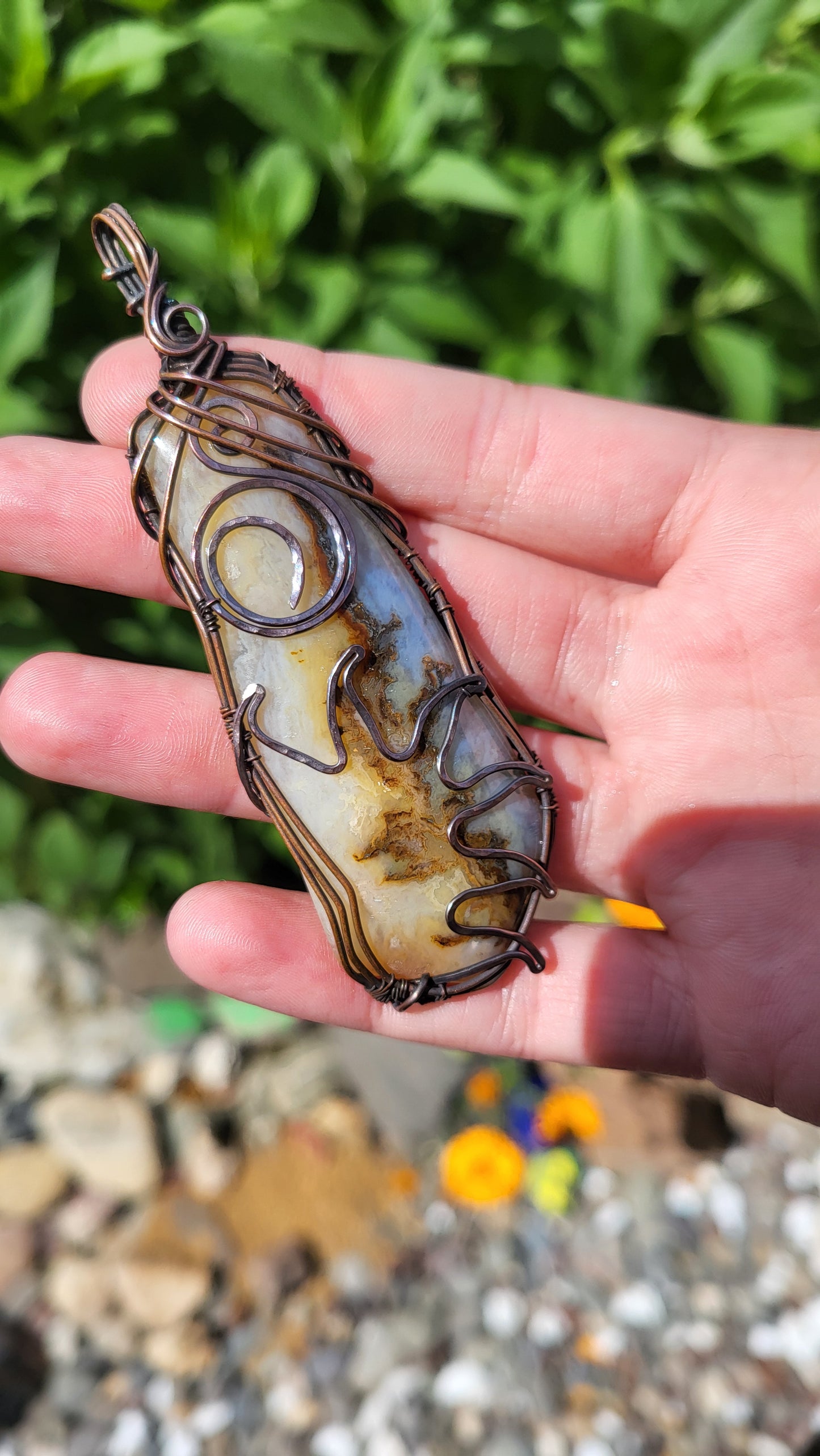 Trent Agate Copper Pendant