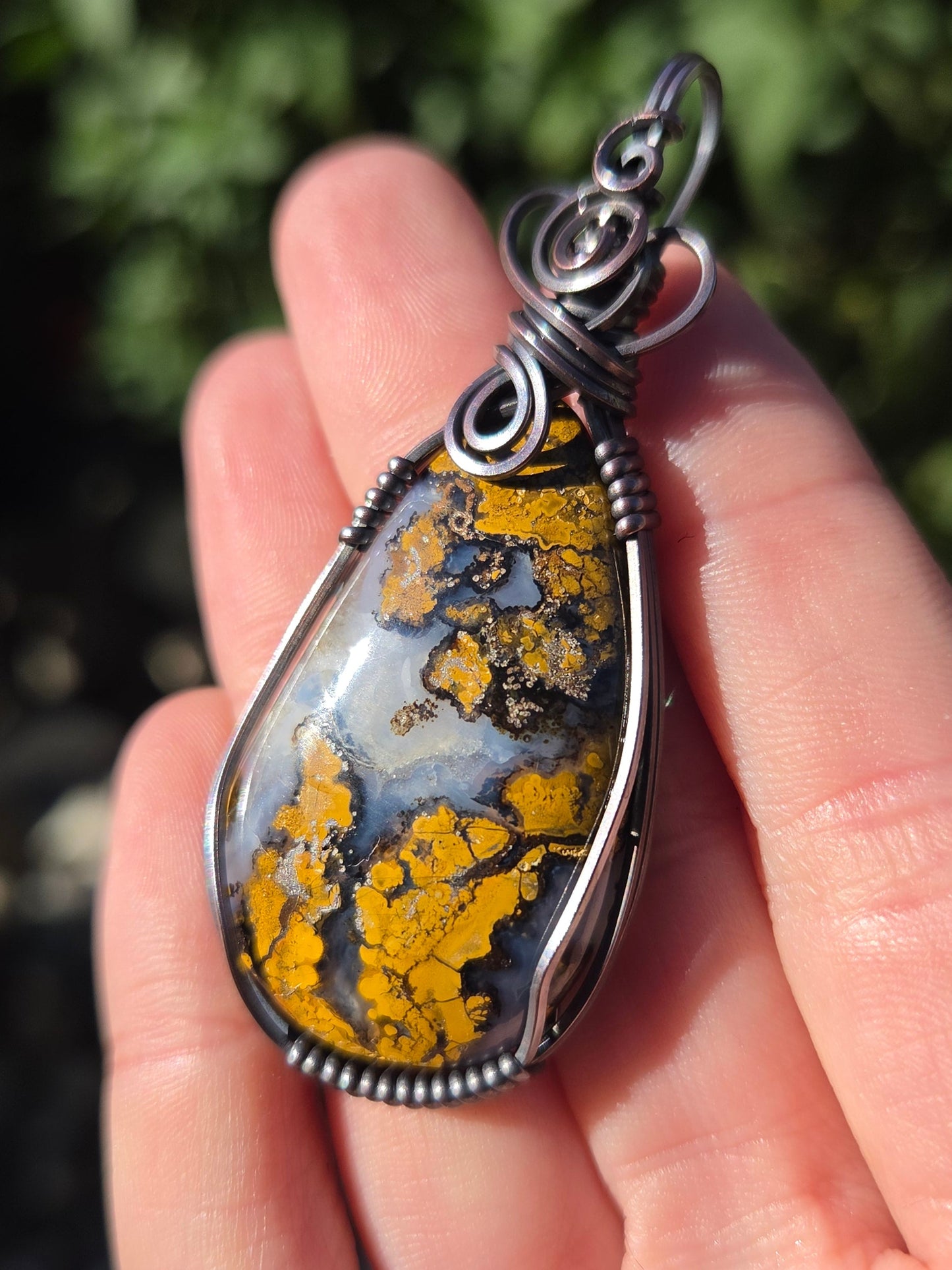 Jasper Agate Matrix Copper Pendant