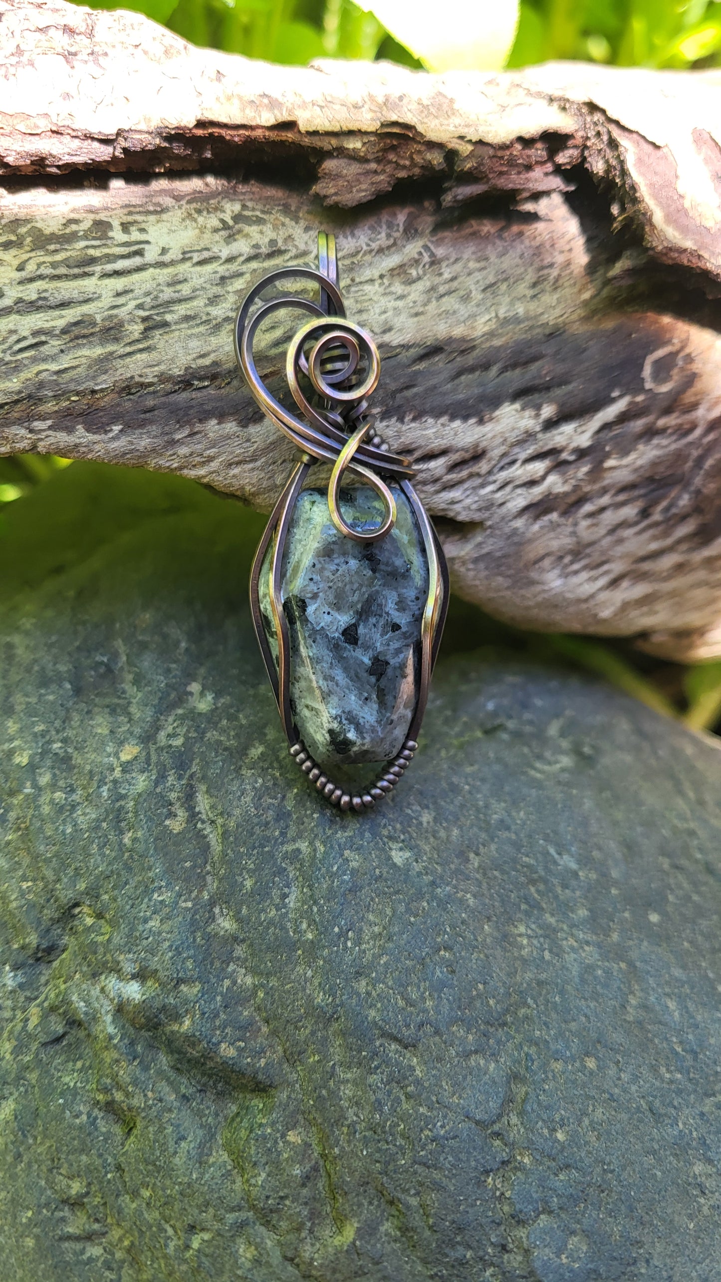 Larvikite Coffin Pendant