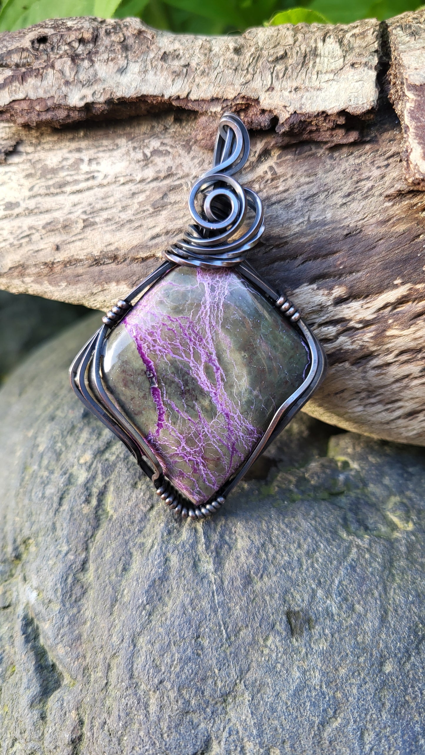 Stichtite Cabochon Pendant Necklace