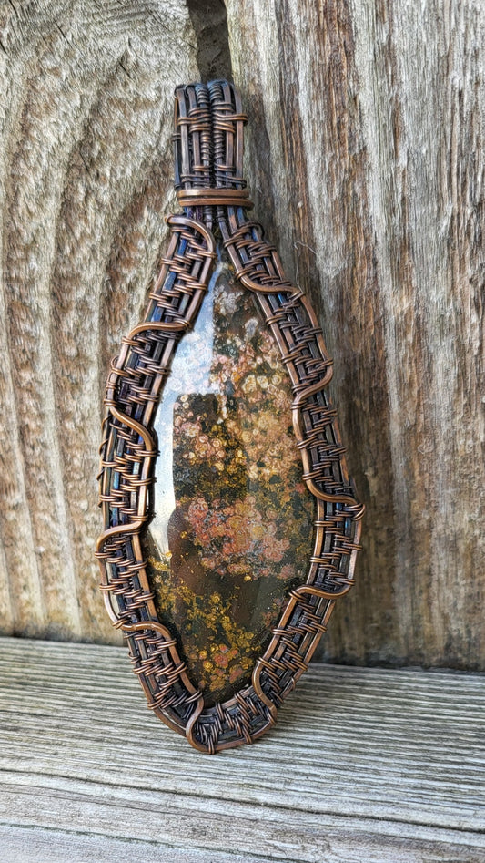 Ocean Jasper Copper Pendant