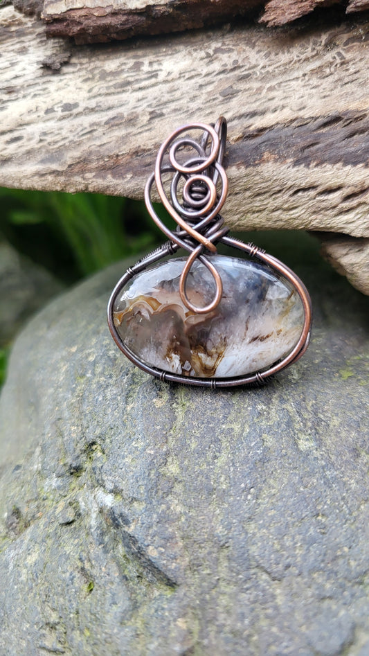 UV Reactive Volcano Agate Pendant