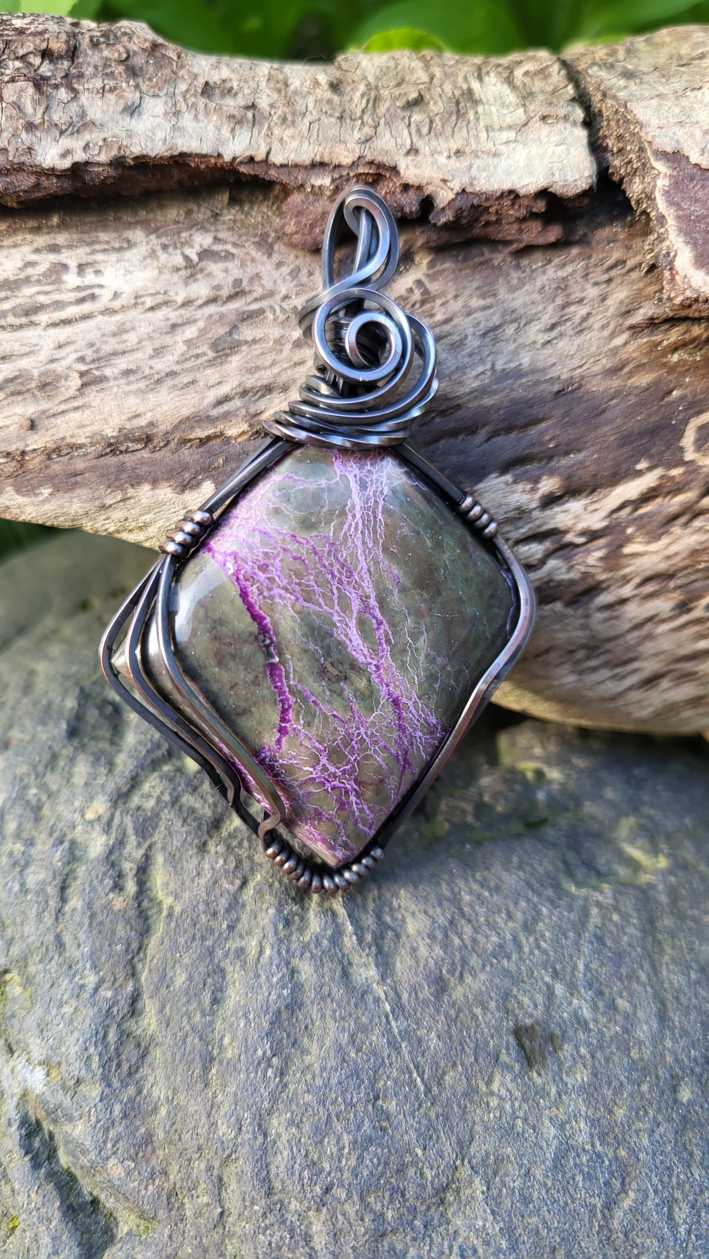 Stichtite Cabochon Pendant Necklace