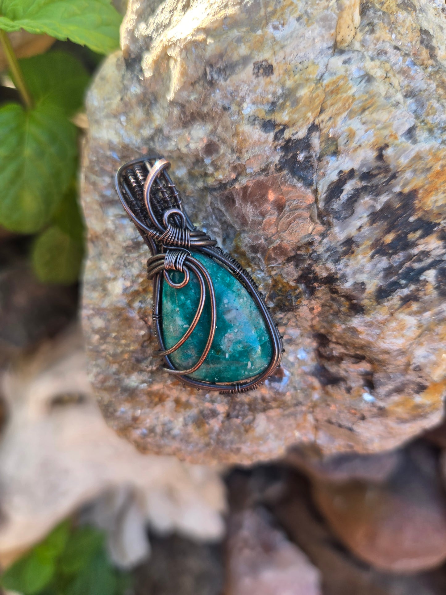 Handcrafted Chrysocolla Pendant