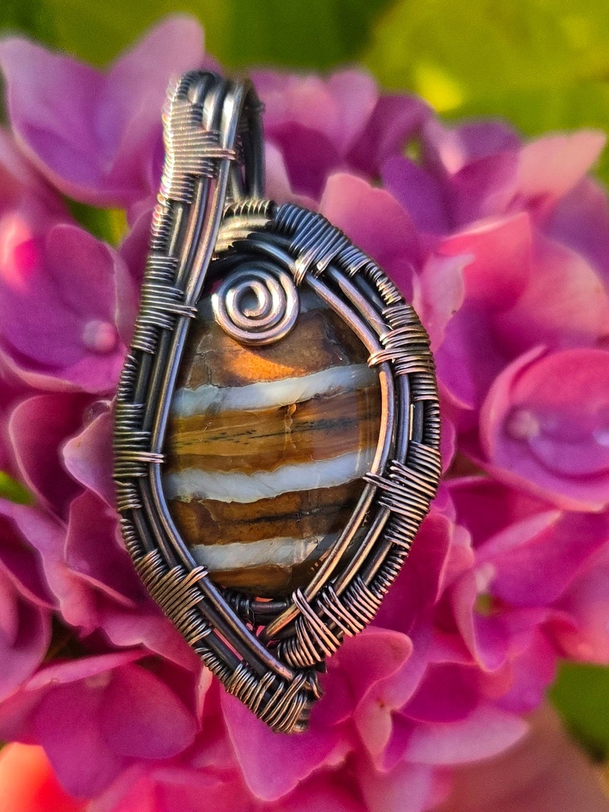 Opalized Mammoth Tooth Fossil Pendant