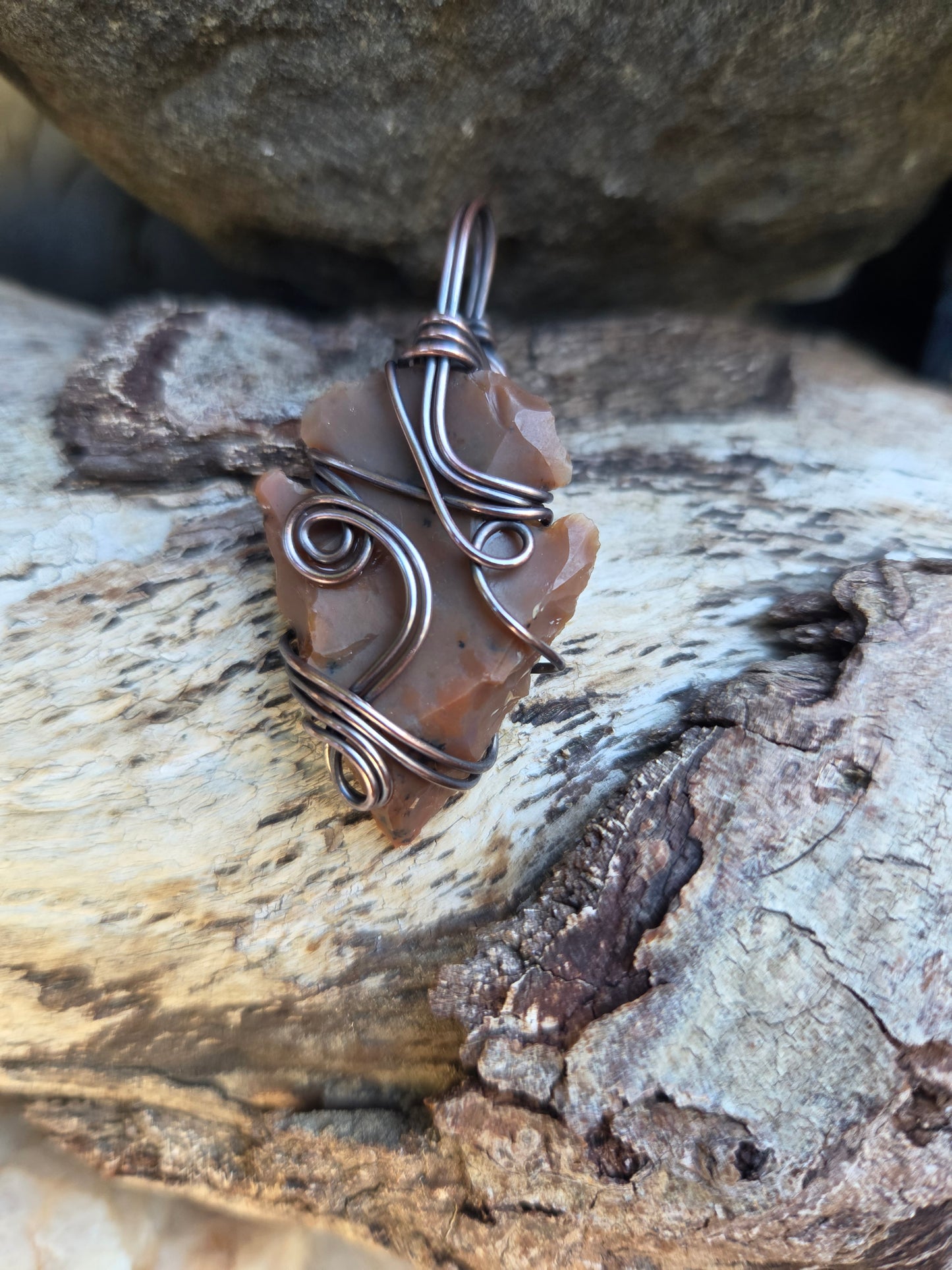 Arrowhead Oxidized Copper Pendant