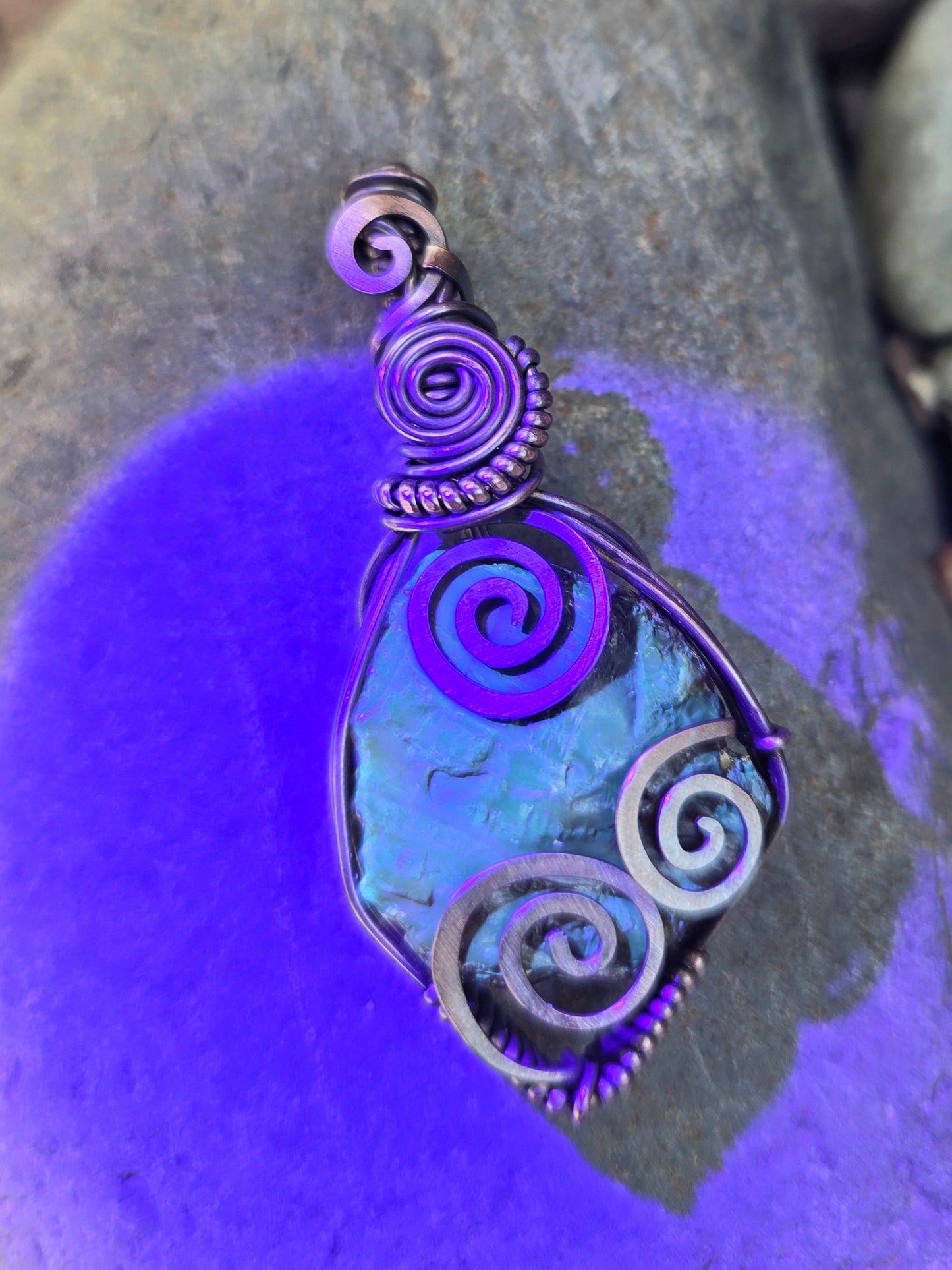 Baltic Amber Copper Wire Wrap Pendant