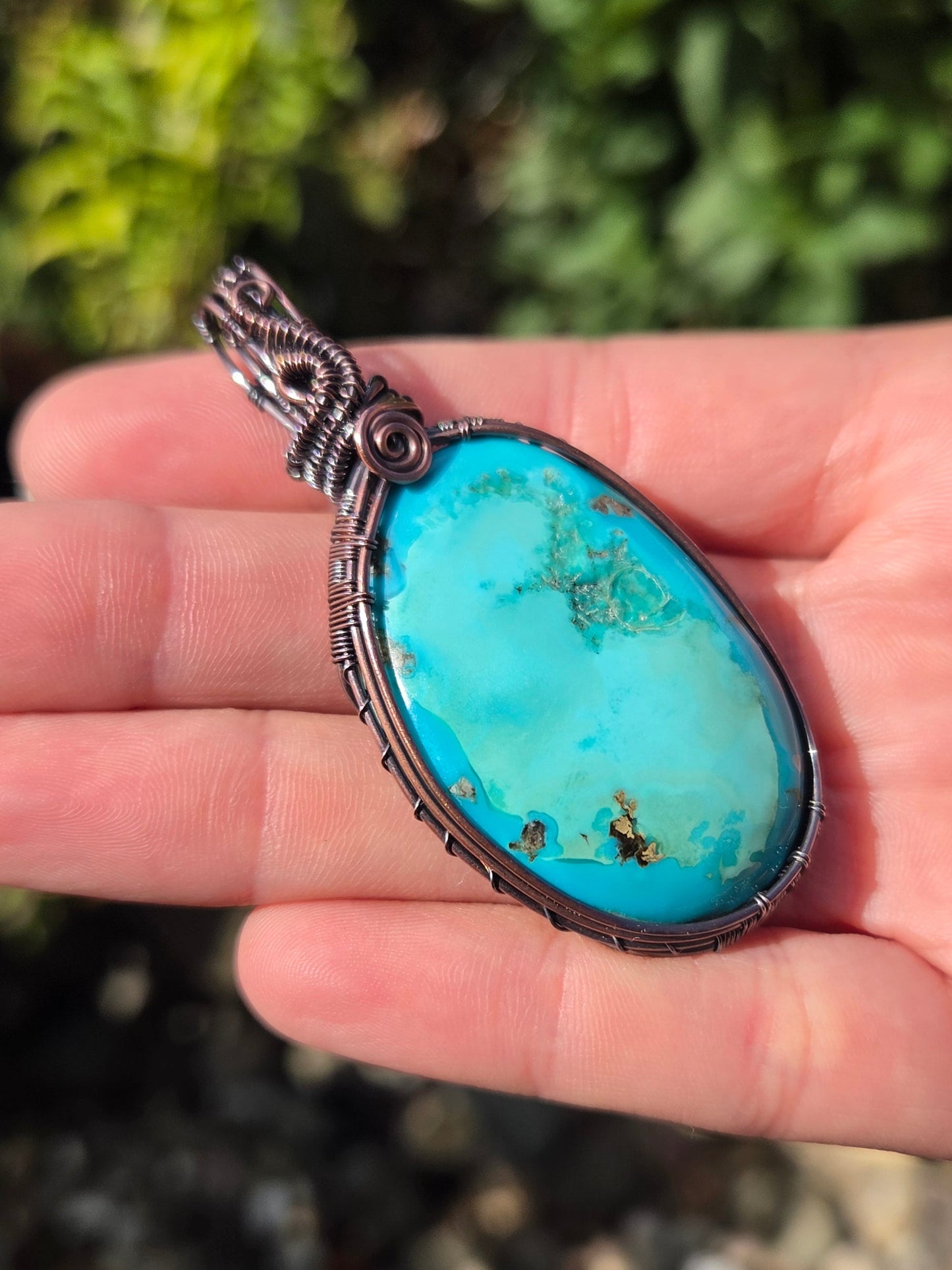 Royston Turquoise Copper Pendant