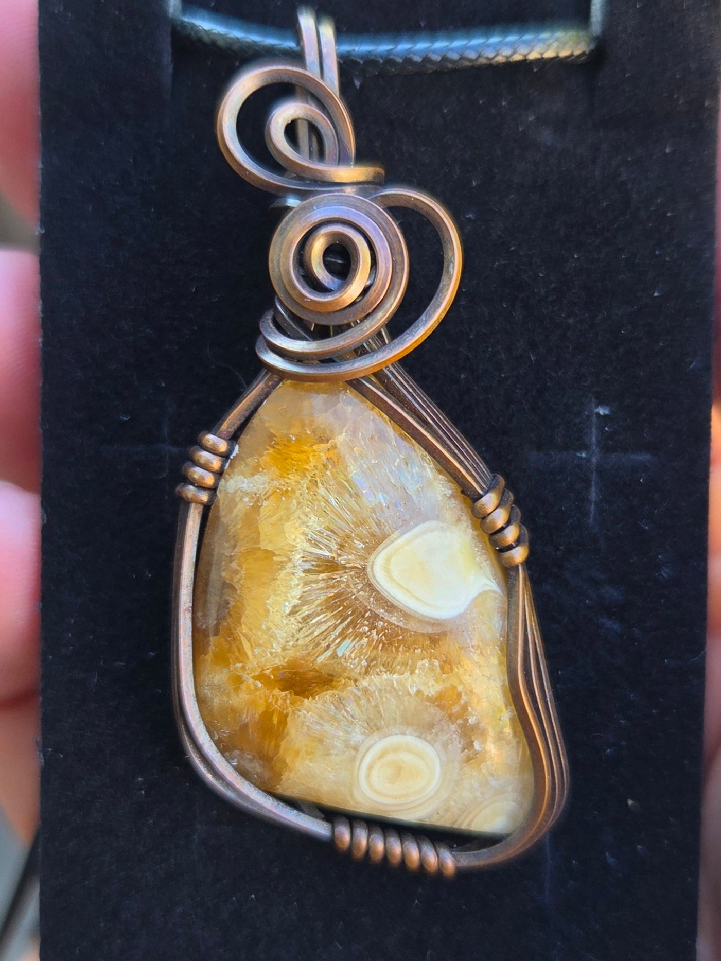 Kokoweef Copper Wire Wrap Pendant