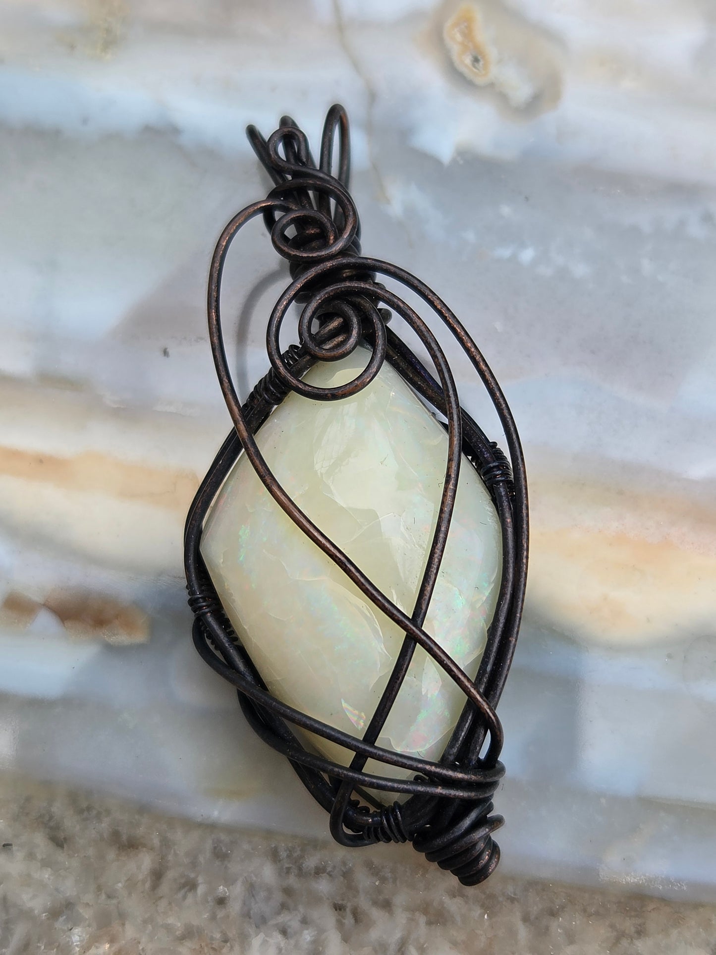 Australian Fire Opal Pendant