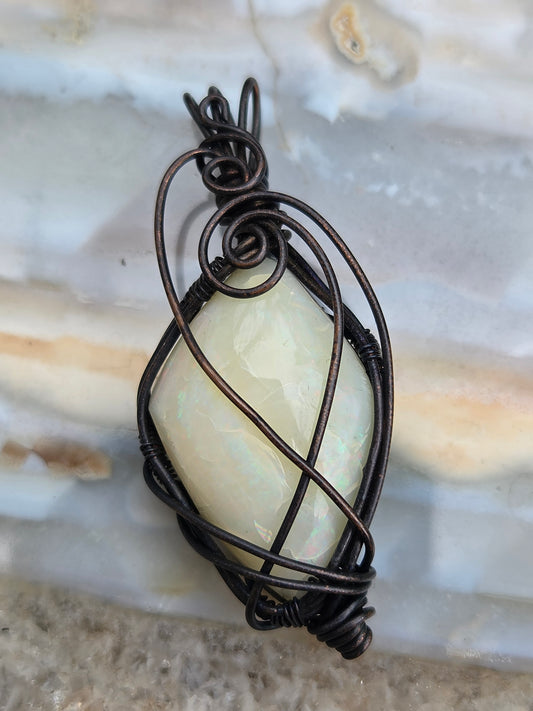 Australian Fire Opal Pendant
