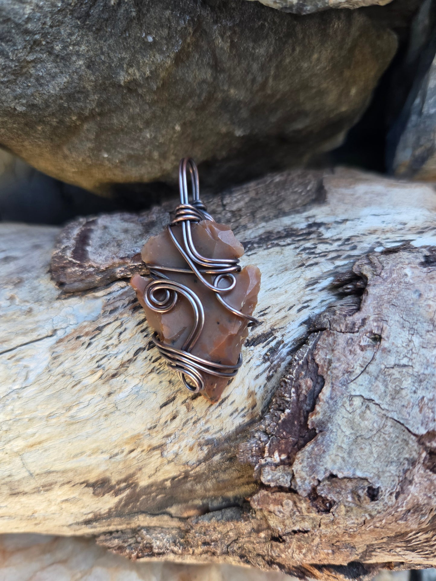 Arrowhead Oxidized Copper Pendant