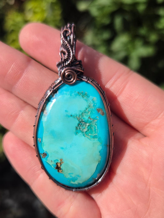 Royston Turquoise Copper Pendant