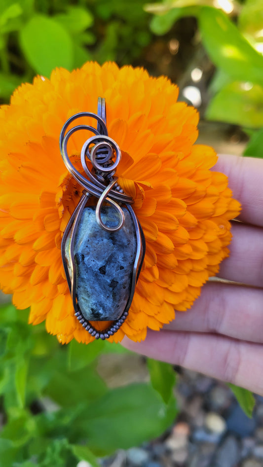Larvikite Coffin Pendant