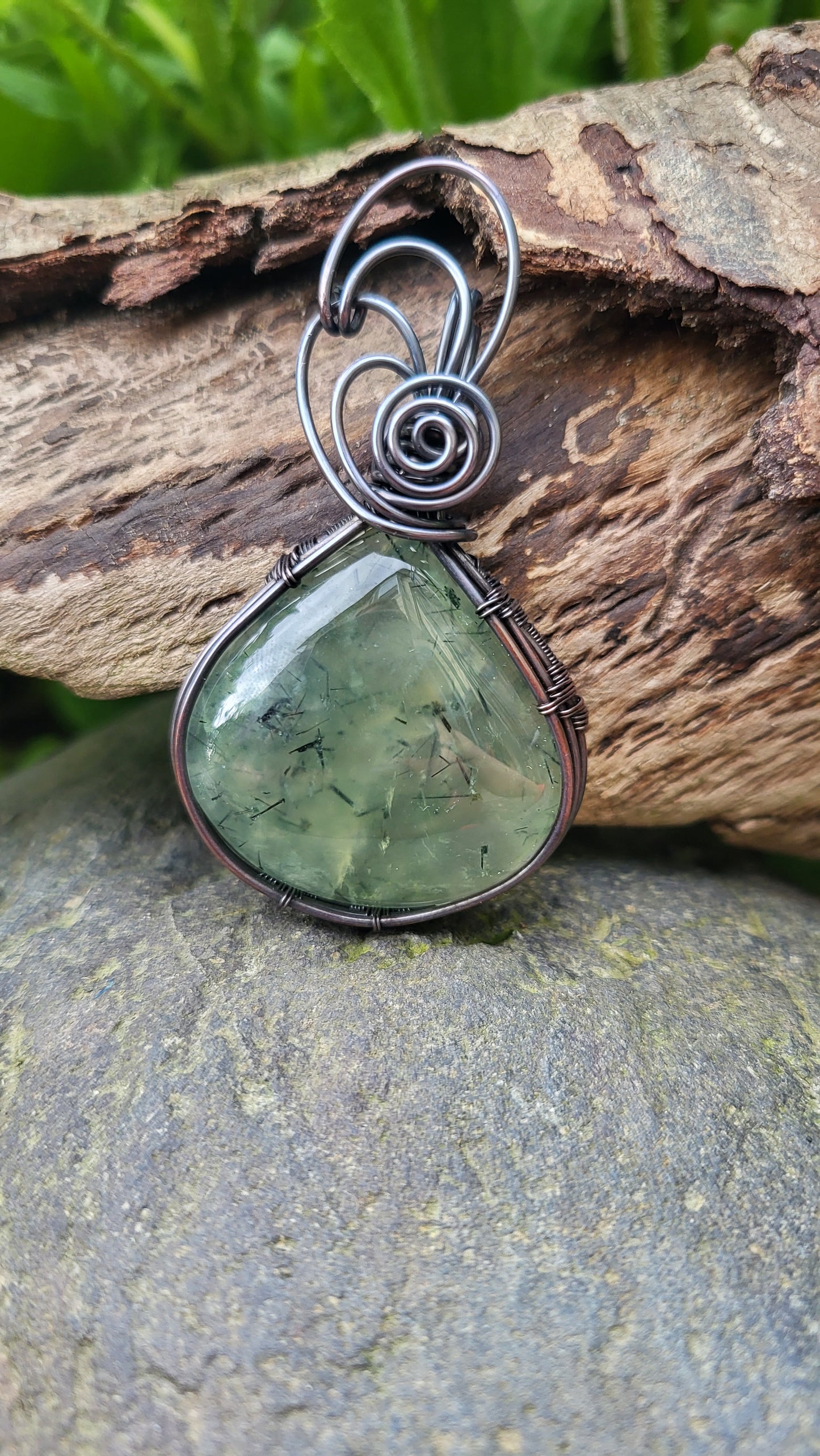 Prehnite Cabochon Pendant