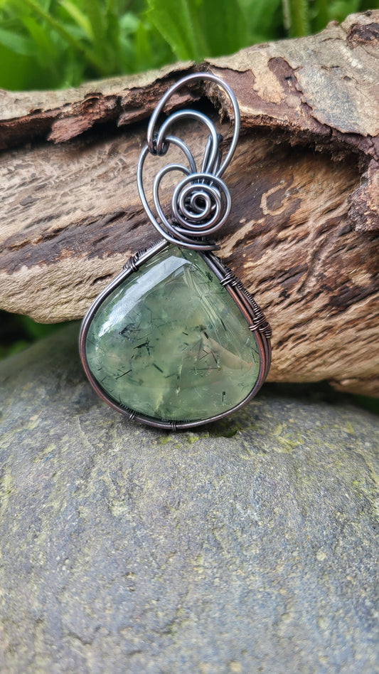 Prehnite Cabochon Pendant