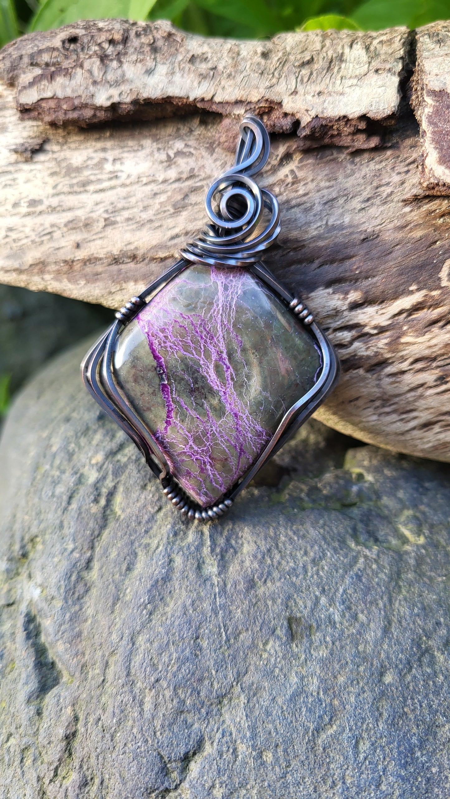 Stichtite Cabochon Pendant Necklace