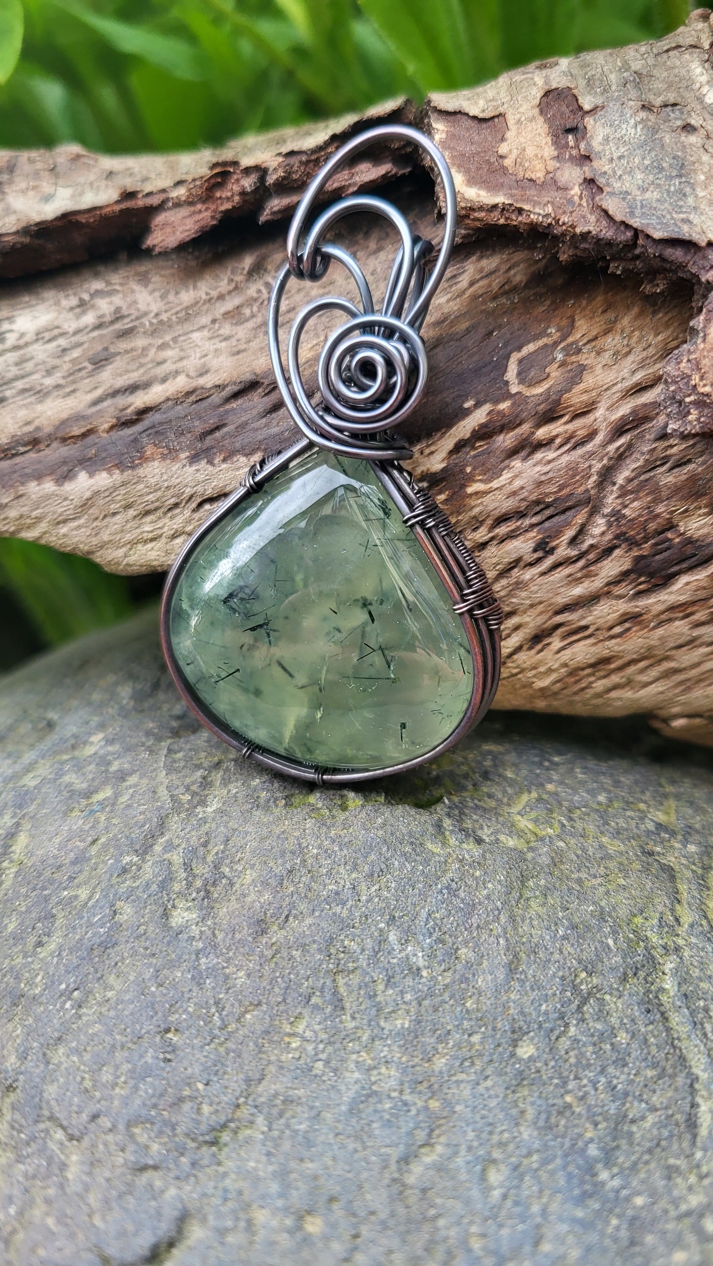Prehnite Cabochon Pendant